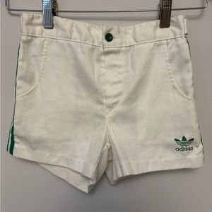 VTG 70s Adidas Kids Trifold Green Track Short | 10
